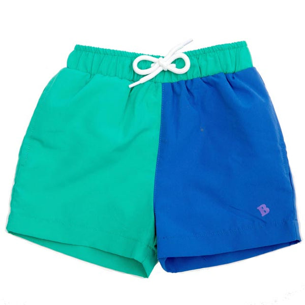 Bañador con bolsa impermeable bebé/niño verde azul natación