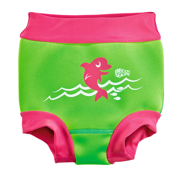 Bañador pañal antifugas bebé rosa Sealife (L / 6 - 12 meses)