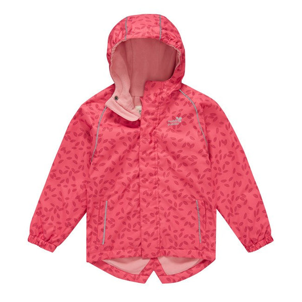 Chaqueta impermeable niña EcoSplash Pink Leaf