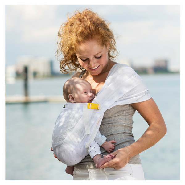 Bandolera portabebés acuática Minimonkey Blanca