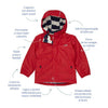 Chaqueta impermeable niño Puddleflex roja